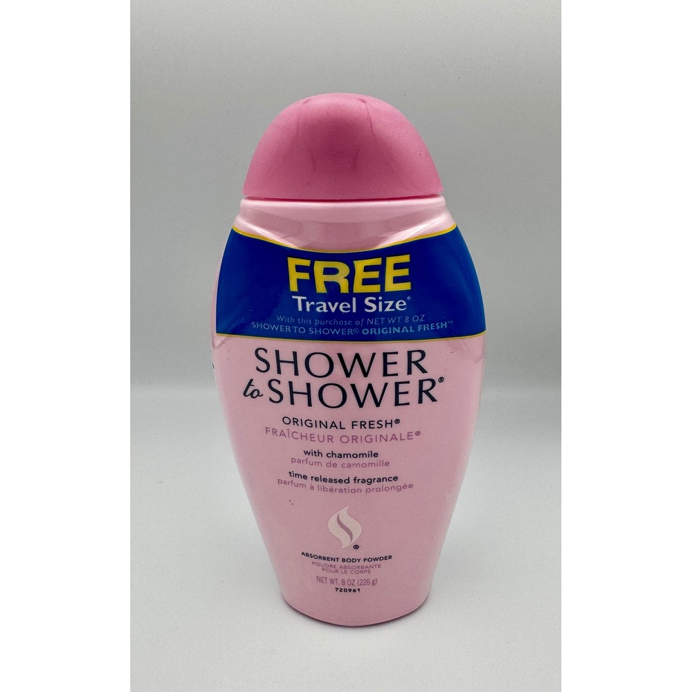 Vintage 2004 Shower to Shower Original Fresh 8oz & Sport 1oz Prop Talc Lot